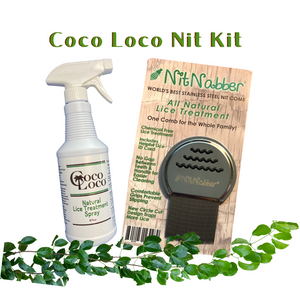 Coco Loco Nit Kit – 16 oz Lice Treatment + NitNabber Comb