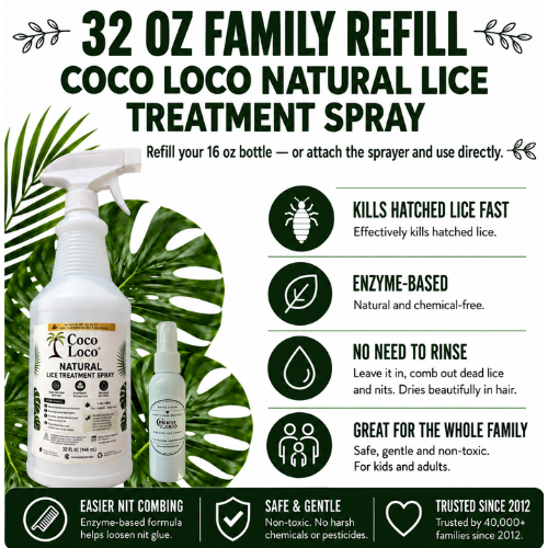 Coco Loco 32 oz Lice Treatment Refill + Sprayer