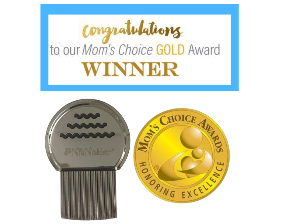 The NitNabber: World's Best Lice Comb was proud to announce that it received the Mom's Choice Gold Medal for "Best Lice Comb on the Market!"