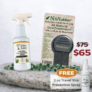 COCO LOCO NIT KIT: 16 OZ. COCO LOCO ALL NATURAL LICE TREATMENT-NITNABBER PROFESSIONAL LICE COMB